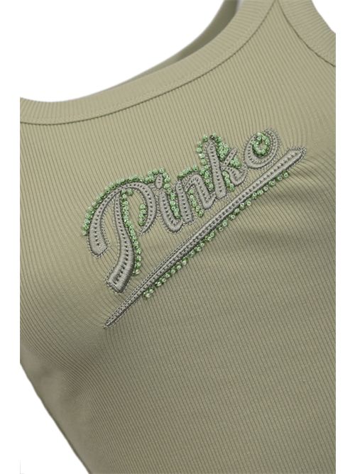 Top canotta Caipiroska in cotone a costine PINKO | 107299 A3H7X56